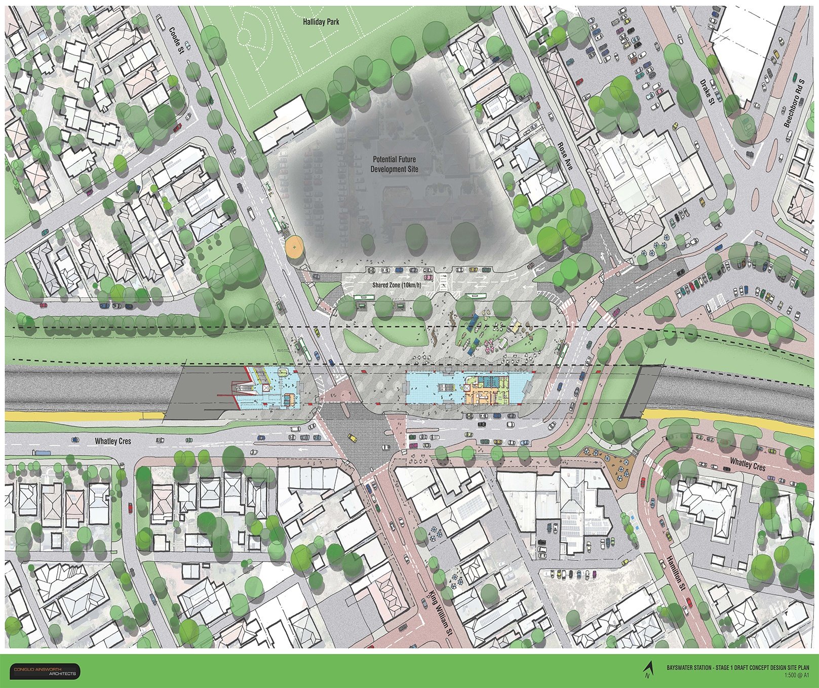 Map Bayswater Station Upgrade concept design